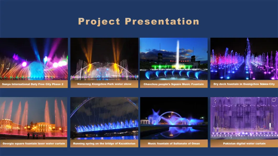 Free Design Outdoor Large Decorative Musical Dancing Water Fountain Show with Lights