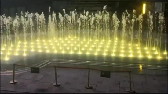 LED Light Decorative Stainless Net Dry Floor Fountain
