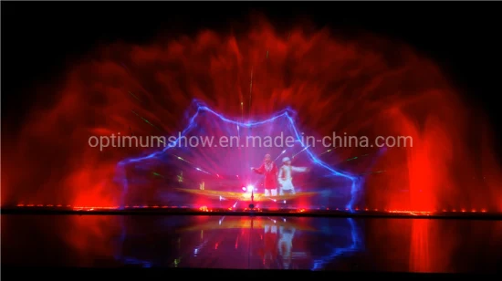 India Dal Lake Outdoor Water Screen Projection Decorative Water Feature Floating Water Fountain Dancing Show with Laser and Lights